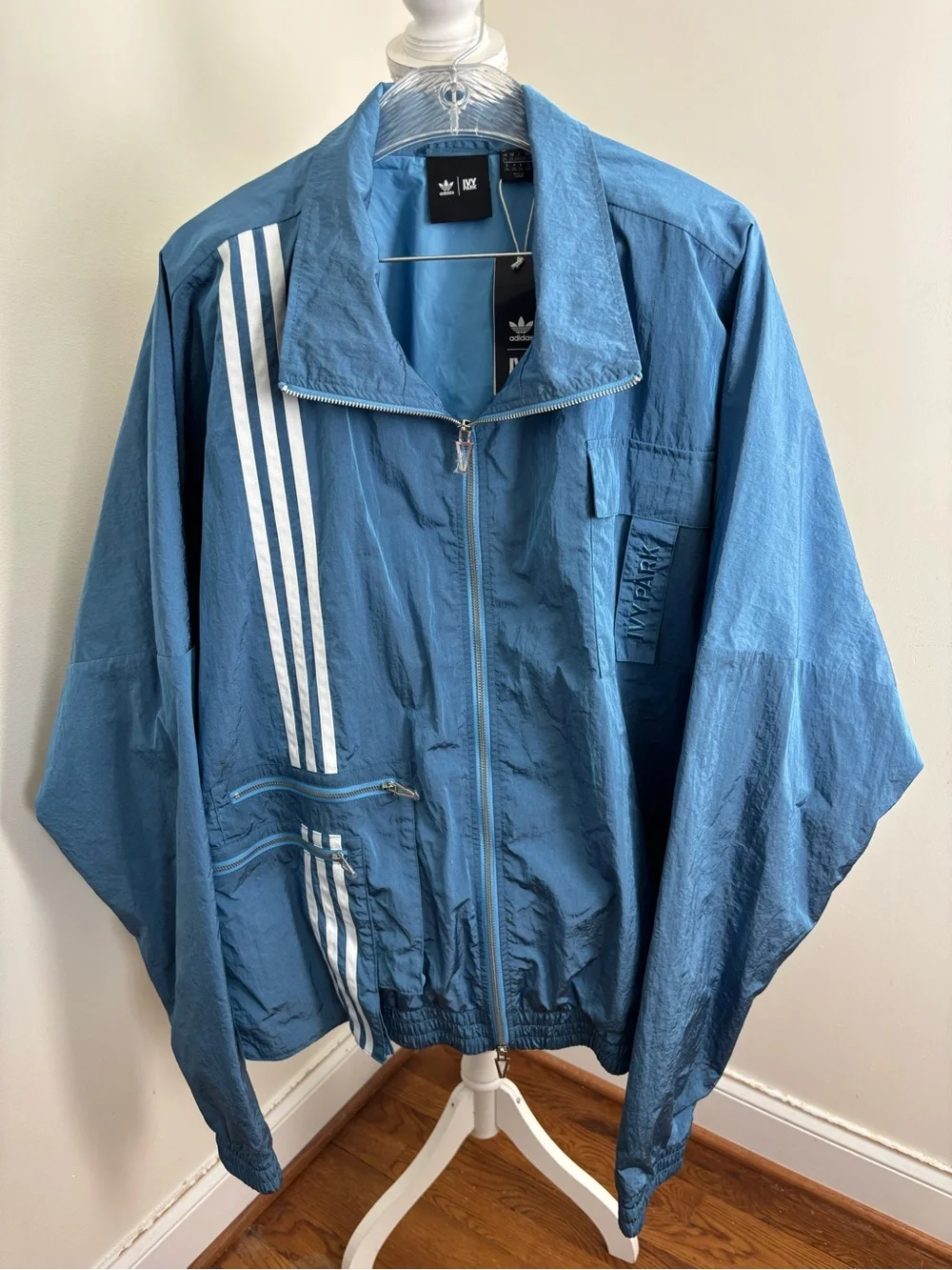 Adidas × IVY PARK Blue Nylon Track Jacket and Pants Size 2XL NWT
